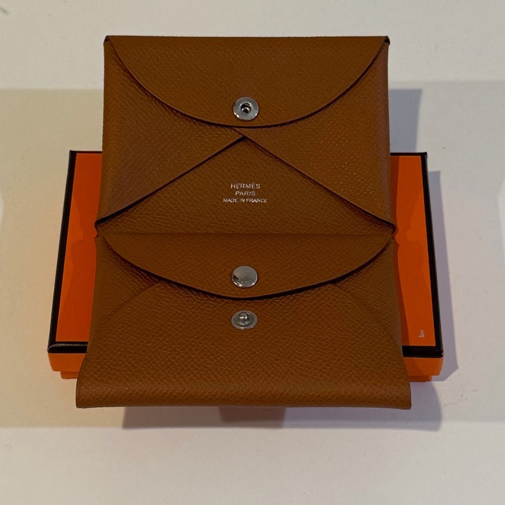 BNIB Hermes Calvi Duo Gold Epsom - Picture 5 of 7